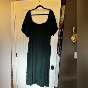 Old Navy Dark Green Long Sleeve Dress